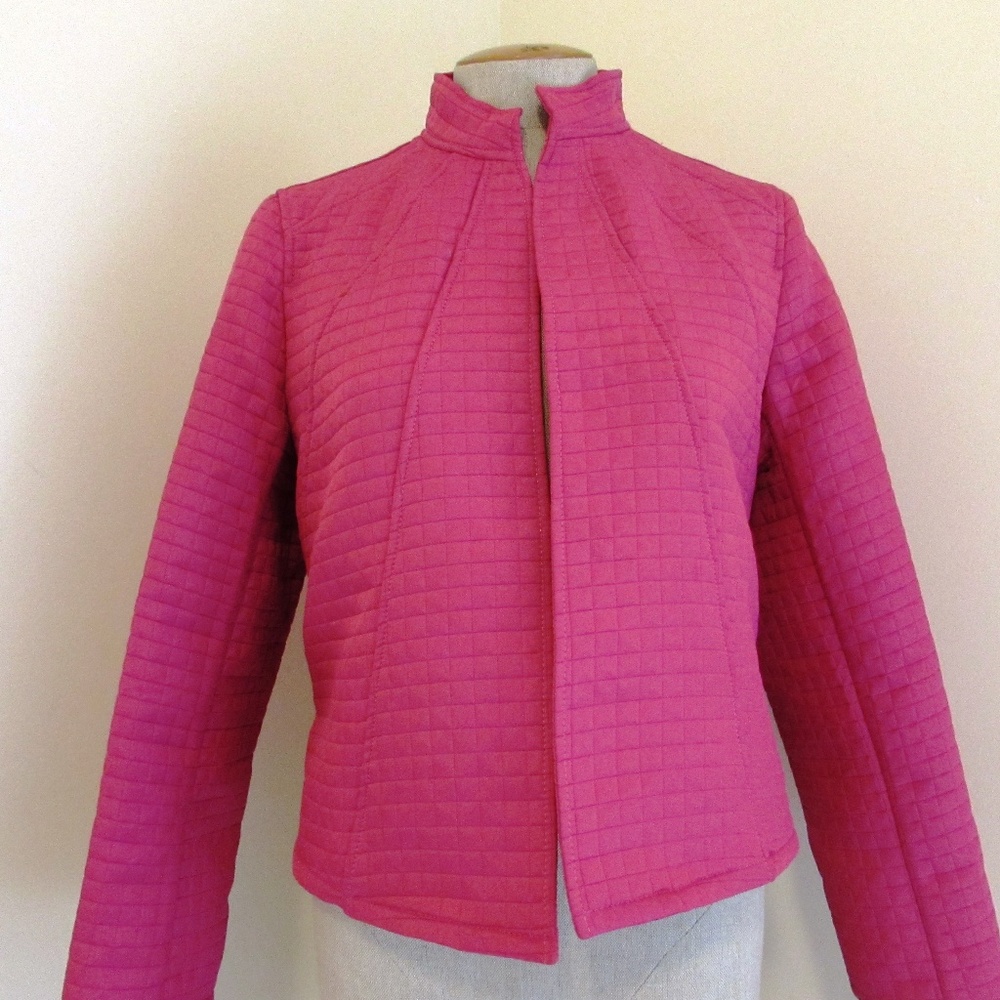 harve benard Hot pink quiltedd jacket 10P, NWOT